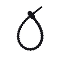 21cm matte black silicone cable tie with adjustable tadpole design for DIY accessories - Black