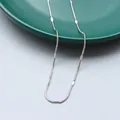 Textured snake chain necklace in steel color finish with 1.3mm width stainless steel links - Steel Color Textured Snake Chain 40+5cm