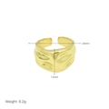 Detailed specs of the gold hammer-textured wide ring with 24mm diameter and 6.2g weight - Adjustable Open / Lava Hammered Texture Style (DR240542-D)