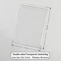 Thickened 11x16cm clear PVC jewelry pouch with 48 microns resealable zip lock seal - 48 Mil / 11x16cm / Clear
