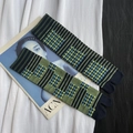 Navy blue and green Tabi socks with houndstooth and stripe patterns on a magazine - 35-41 / Lime Houndstooth