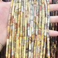 Mixed natural stone 4x13mm tube beads with agate and jade textures for DIY jewelry - 4x13mm Tube/Strand / Natural Crazy Lace Agate