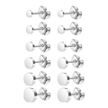 Set of 6 pairs of silver-colored circular stainless steel stud earrings in varied sizes - Silver 6-Pair Set 3-8mm