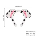 Cute plush dalmatian dog ear headband with pink inner ears and black spots for kids - Spotted / Headband