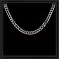 Silver cuban chain necklace for grandson in a black gift box with a message card - To My Grandson-Silver Cuban Chain