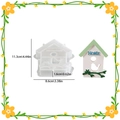 Bird house silicone mold for resin DIY with HOME lettering and floral pattern - HOME House
