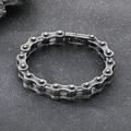 Industrial style bicycle chain bracelet for men in antique grey stainless steel - Oxidized Black Bracelet(KB51662-D)