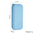 Portable sky blue 304 stainless steel cutlery storage case with detailed dimensions - Blue Box