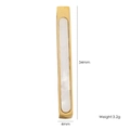 Gold stainless steel vertical bar pendant with white stone inlay, size 34x4mm, 3.2g weight - 29 White Shell Bar