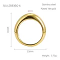 Minimalistischer Ring aus 18k vergoldetem Edelstahl mit Maßen 24x23mm und 3,75g Gewicht - US 6 / Gold