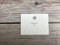 White earring display card with THANK YOU text and smiley face on wood background - 8*6cm (6 Holes)