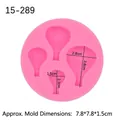 Pink silicone cartoon hot air balloon mold with three sizes for DIY baking and crafts - 4 Balloons-Pink