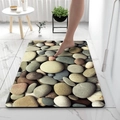 Tappeto da bagno assorbente in diatomite con motivo a ciottoli 3D beige e grigio - 60*180cm / Grigio