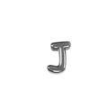 Polished silver metal letter J pendant charm for DIY bracelet and watch band - Letter J / Silver