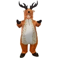Funny inflatable adult deer costume with antlers for Halloween and party celebrations - Christmas Reindeer / One Size