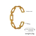 Detailweergave van gouden kettingarmband met 6,37cm diameter en 20g gewicht - Goud