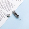 Antique silver spacer beads with sunburst pattern for DIY jewelry and necklaces - Radial Pattern Flying Saucer Spacer (16473) / 1 Piece/Pack (3x8mm) / Antique Silver