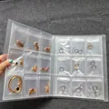 Durchsichtiges Schmuck-Organizer-Buch aus PVC mit versiegelten Anti-Oxidations-Taschen - Stil ohne Knopf (Groß) / Inklusive Aufbewahrungsbeutel (Großes Set)