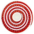 DIY diamond painting spinner kit with red and white crystal rhinestones in circular pattern - Style TL10