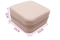 Detail view of pink marble jewelry box with 10x10x5cm dimensions and zipper closure - Pink Leather Jewelry Box