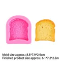 Pink 3D toast bread silicone mold for DIY baking with realistic texture finish - Small / Pink