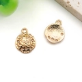 Goldene Seestern- und Sanddollar-Metallanhänger für DIY-Schmuck und Bastelarbeiten - Ozean Seestern Sanddollar (12x16mm)