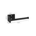 Matte black stainless steel paper towel holder for wall mount installation - 15cm Length / Black