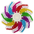 DIY diamond painting fidget spinner toy with colorful rhinestones in rainbow pattern - Style TL12