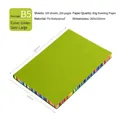 Green B5 PU leather notebook with rainbow edges, 100 sheets of 80g acid-free paper - B5 / Green