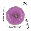 Purple foam pumpkin decoration 6cm for Halloween and Thanksgiving decor 7g - S3-42 Style