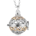Collier médaillon cœur ajouré argent et or avec diffuseur d'huile essentielle - Argent Or Médaillon Coeur Creux (26)