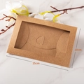 Brown kraft paper envelope with transparent window measuring 15cm x 10cm for cards - Kraft Windowed Style / Rectangle