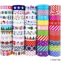 Nastri Washi natalizi colorati impilati verticalmente, larghezza 1,5 cm e 3 m - Serie K1-K50