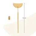 Eyelash extension gold half-moon inspection mirror with 165mm non-slip handle - Moon / Gold