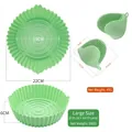 Set in silicone verde chiaro per friggitrice ad aria con guanti resistenti al calore - Gen 1 Verde 22cm + Guanti