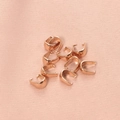 Rose gold stainless steel pinch bails for pendant jewelry making accessories - Rose Gold