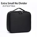 Extra kleine schwarze Oxford-Make-up-Tasche mit Griff, Reißverschluss, ohne Trennwände - Mini-Größe (Ohne Trennwände) / Schwarz