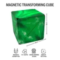 6cm 3D magnetische geometrische kubus met groen marmerpatroon toont compacte afmetingen - Sci-fi Groene (inclusief Magnetische) Kleurendoos 6*6cm