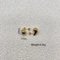 Massive 18K vergoldete Tropfenohrringe in Goldoptik, Größe 19mm x 11mm poliert - Gold Klein-Mittel 19mm*11mm