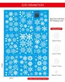 Gedetailleerde afmetingen van kerst sneeuwvlok stickers op PET-vellen van 20x30cm - 20*30CM*9 Vellen In Zak