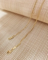 Detail of gold stainless steel necklace chain with lobster clasp and S.STEEL tag - 1.9mm Popcorn Chain / 40+5CM Extension Chain / Gold