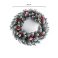 White Edge With Red Berry & Pine Cone Diameter 50CM