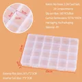 Compact 24-compartment clear plastic organizer box for small beads and craft supplies - 24-Compartment No Hook 2.2 High (19x13x2.2cm)