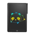Black 12-inch LCD writing tablet for kids featuring a colorful panda drawing and stylus - Black / 16"