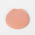 Pink orange cat-shaped silicone pet food spoon featuring a cute feline facial detail - Can Lid / Pink