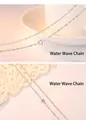 S925 sterling silver water wave chain necklace with Italy hallmark and clasp detail - White Gold Water Wave Chain