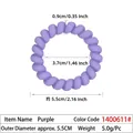 Violetter Spiralhaargummi mit 5,5 cm Außendurchmesser und elastischem Telefonkabel-Design - Lila
