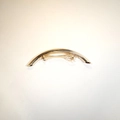 Fermaglio per capelli circolare in lega di zinco con finitura dorata lucida - Tubo rotondo dorato