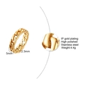 Polished 18k gold plated stainless steel chain ring with 5mm width and 2.3mm thickness - US 6 / Classic Chain Style (RC-470) / Gold