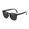 Faltbare minimalistische schwarze Sonnenbrille mit UV-Schutz und Metall-Akzenten - PC (Reguläre Linse) / 1. Gen - Tintenschwarz
